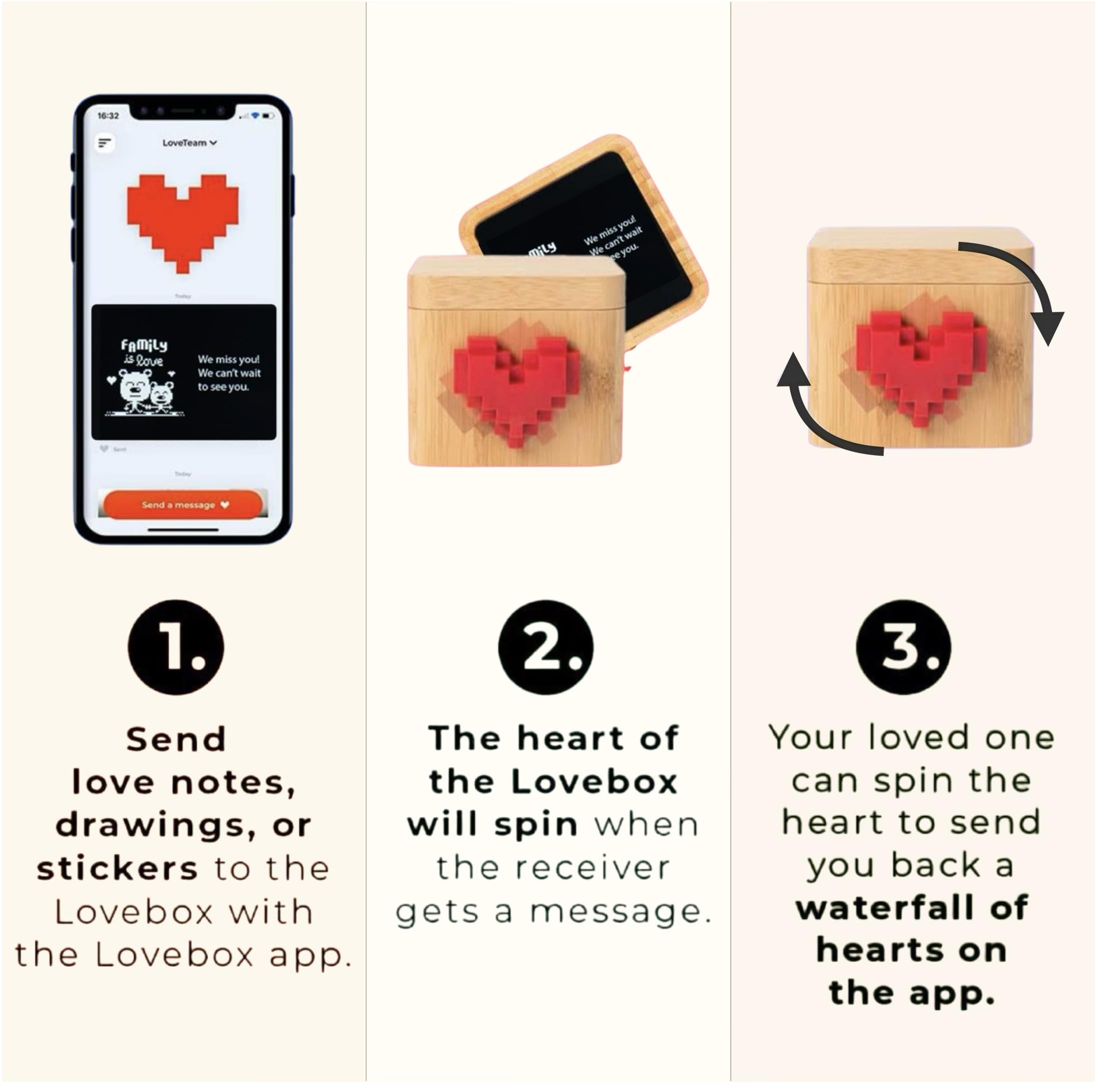 Amazon.com: Lovebox Black & White | Love Note Messenger